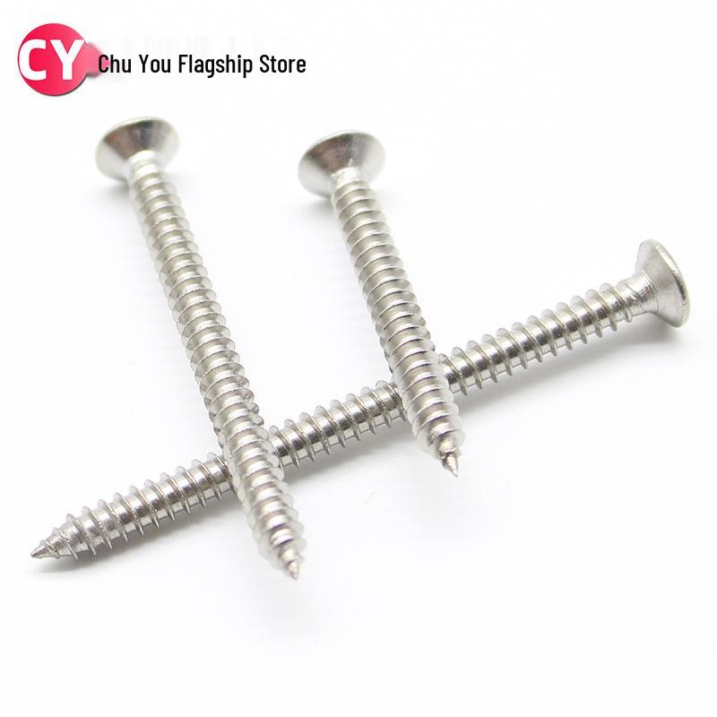 M4-M6 Flachkopf Selbstschneidende Holzschrauben aus 304 Edelstahl