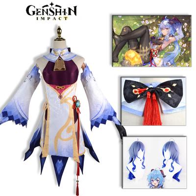   Ganyu Cosplay Spiel Animation Ecke Outfit Anime Kostüm Uniform Perücke Neue Charakter Rollenspiel 2022 Sets Unisex