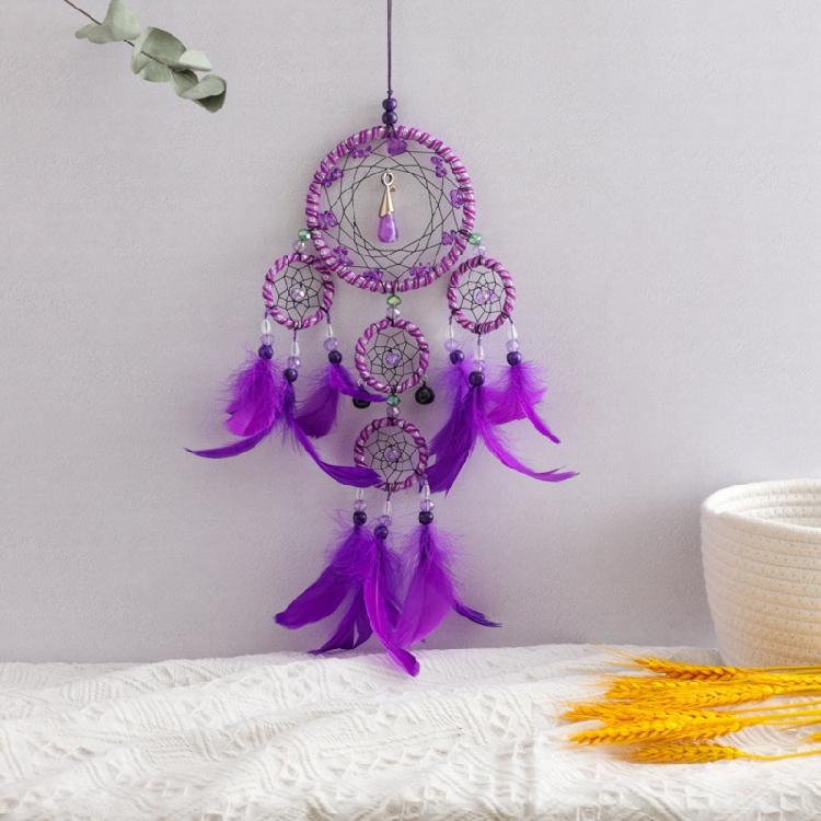 Handmade Dream Catcher Beads & Feathers Wall Hanging Bedroom Ornament Decoration