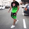 2026 Summer Men's Suit Hot Sale Large Size Casual Fashion Sportswear 3D Digital Printing Men's Short