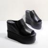 High Heeled Slippers 2026 New Korean Version Super High Heels Cool Slippers Wedge Heel Fish Mouth Sandals