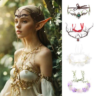 New Vine Design Elven Crown Wedding Accessory Witch Theme Fairy Diadema Bridal Style Dress Accessory Hair Garland