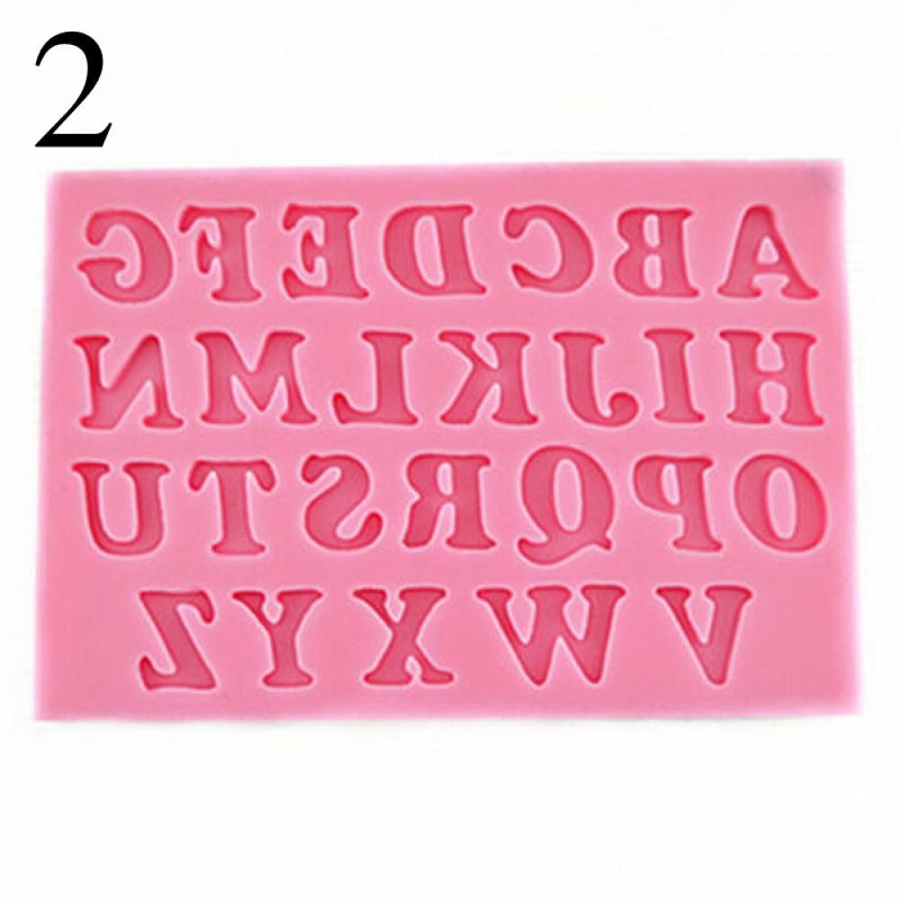 Kitchen Fondant Baking Silicone Chocolate Sugar Letters Numbers Mould Cake Decorating