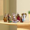 11 Pieces Nativity Figurine Set Colorful Manger Ornaments Spiritual Christian Christmas Birth of