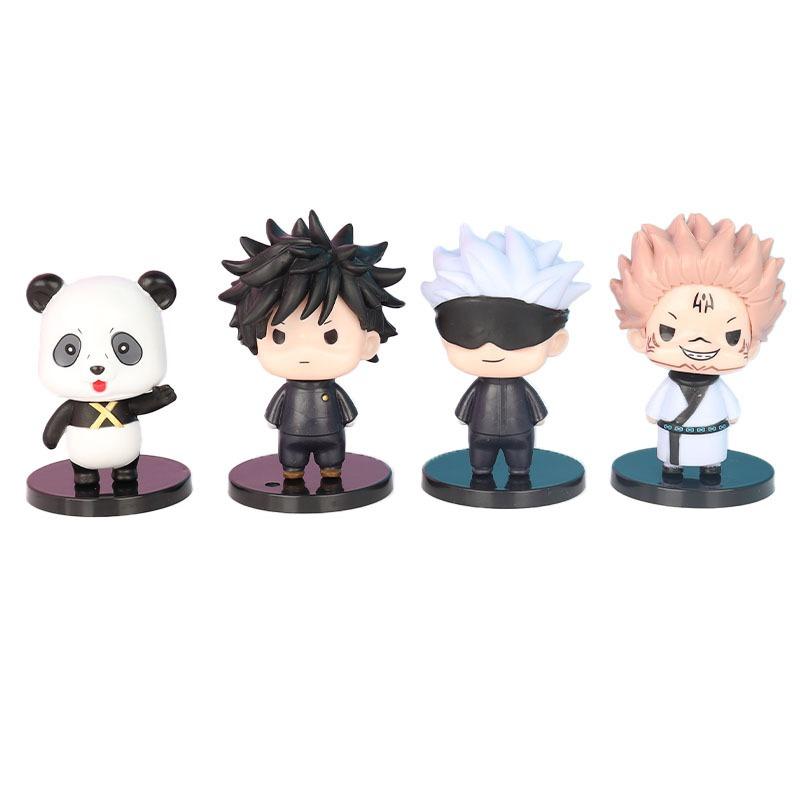 8 pz Versione Q Jujutsu Kaisen Itadori Yuji Ryomen Sukuna Gojo Satoru Figura Decorazione Torta Bambola Ornamenti Scrivania Auto Giocattolo Regalo