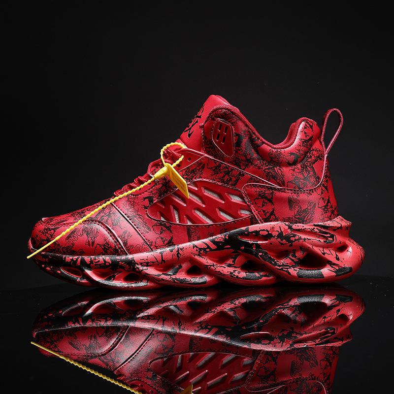 Graffiti High-Top Leichte Atmungsaktive Herren Trendige Lauf-Sneakers, Sommer 2023