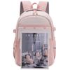 large capacity, fresh and cute, primary and secondary school students splicing contrasting colors, fashionable backpack.