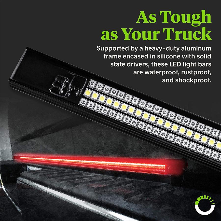 22cm Aluminum LED Motorcycle Rear Light Bar Indicator Brake Lamp Amber+Red+White