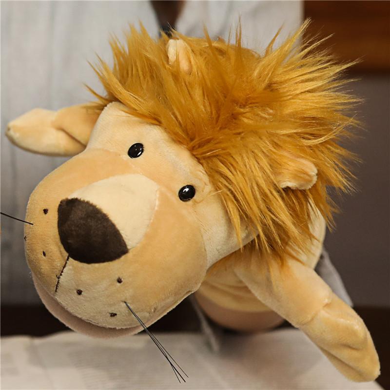 Hand Puppet Toy Animal Gloves with Movable Mouth Plush Monkey Pink Pig Ventriloquism To Appease Hand Puppet Children Parent-child Early Education