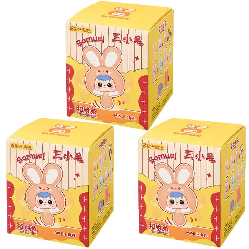 Mini Wealth Rabbit Series Mysterious Vinyl Plush Blind Box Toy Backpack Doll Pendant Ornament Girl Birthday Gift