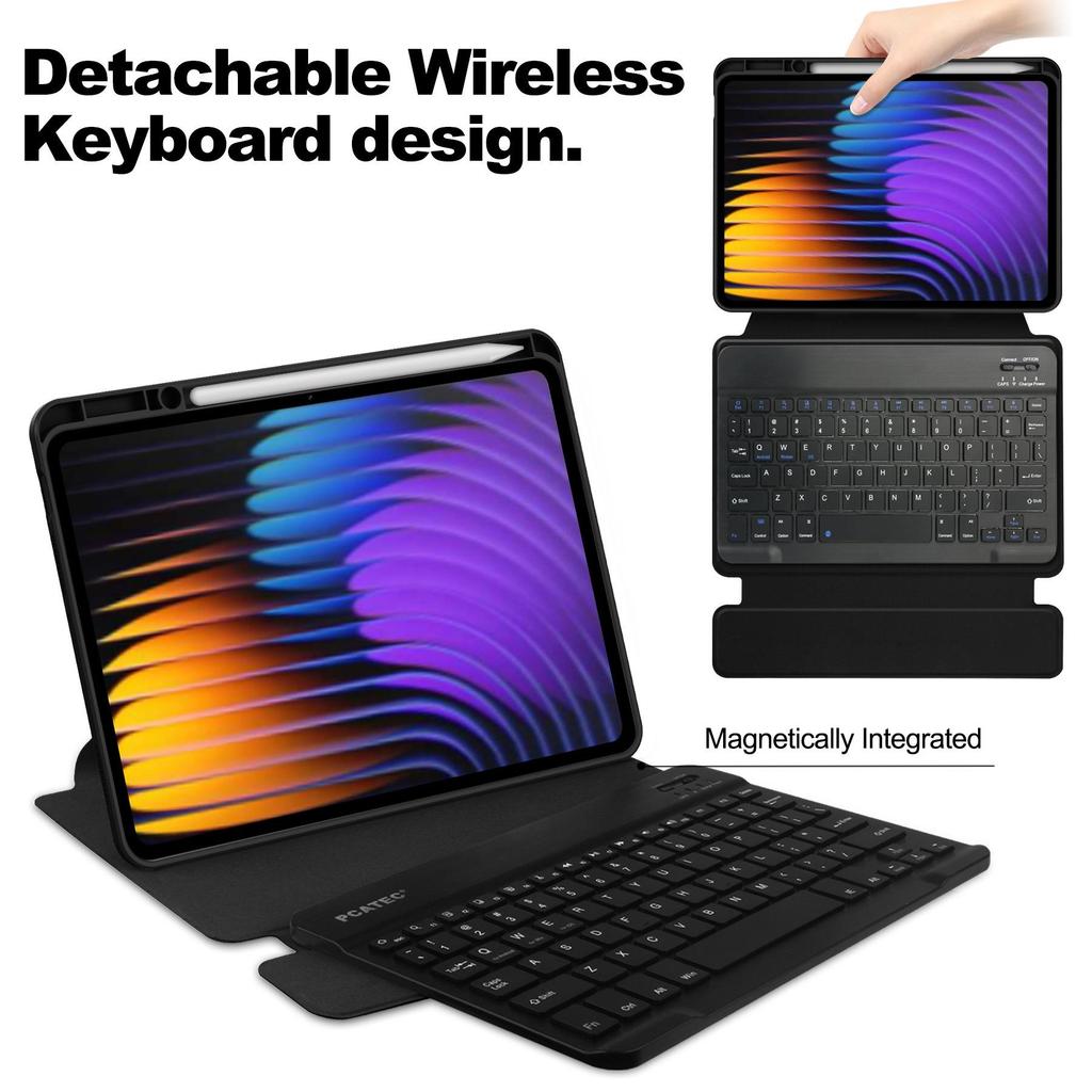 Xiaomi Pad 7 Pro Case with Bluetooth Keyboard, 11.2-inch Protective Cover