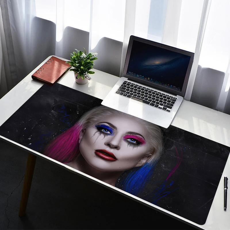 Large Mouse Pad Gaming Girl Laptop Accessories Rubber Deskmat Famous Actors LLady GGaga Desk Protector Keyboard Mat Mousepad