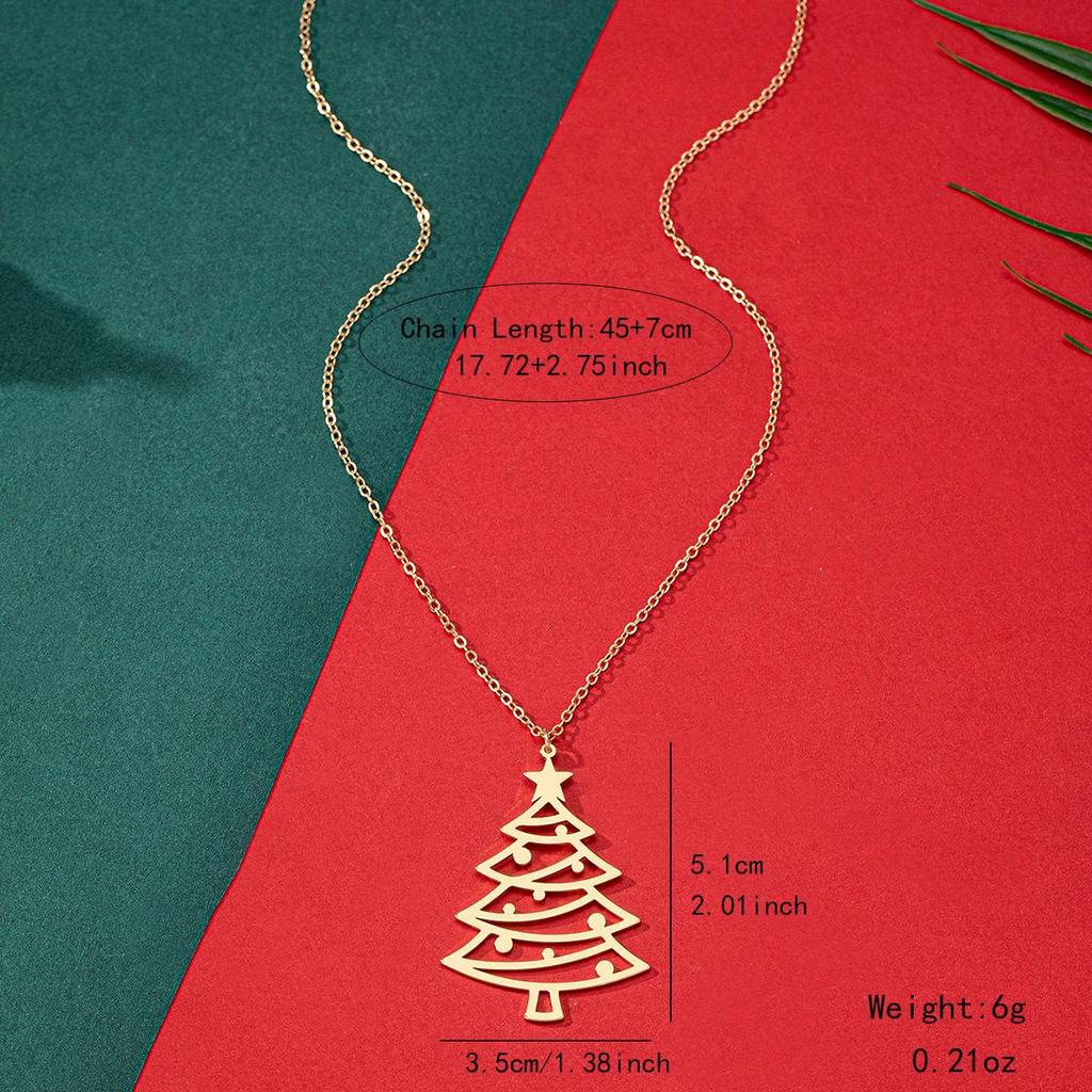 Creative Christmas Tree Pendant Necklace - Stylish European & American Design