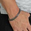 6-12MM Cuban Chain Mens Bracelet,Waterproof Stainless Steel Curb Link Chain Wristband,Punk Jewelry Gifts