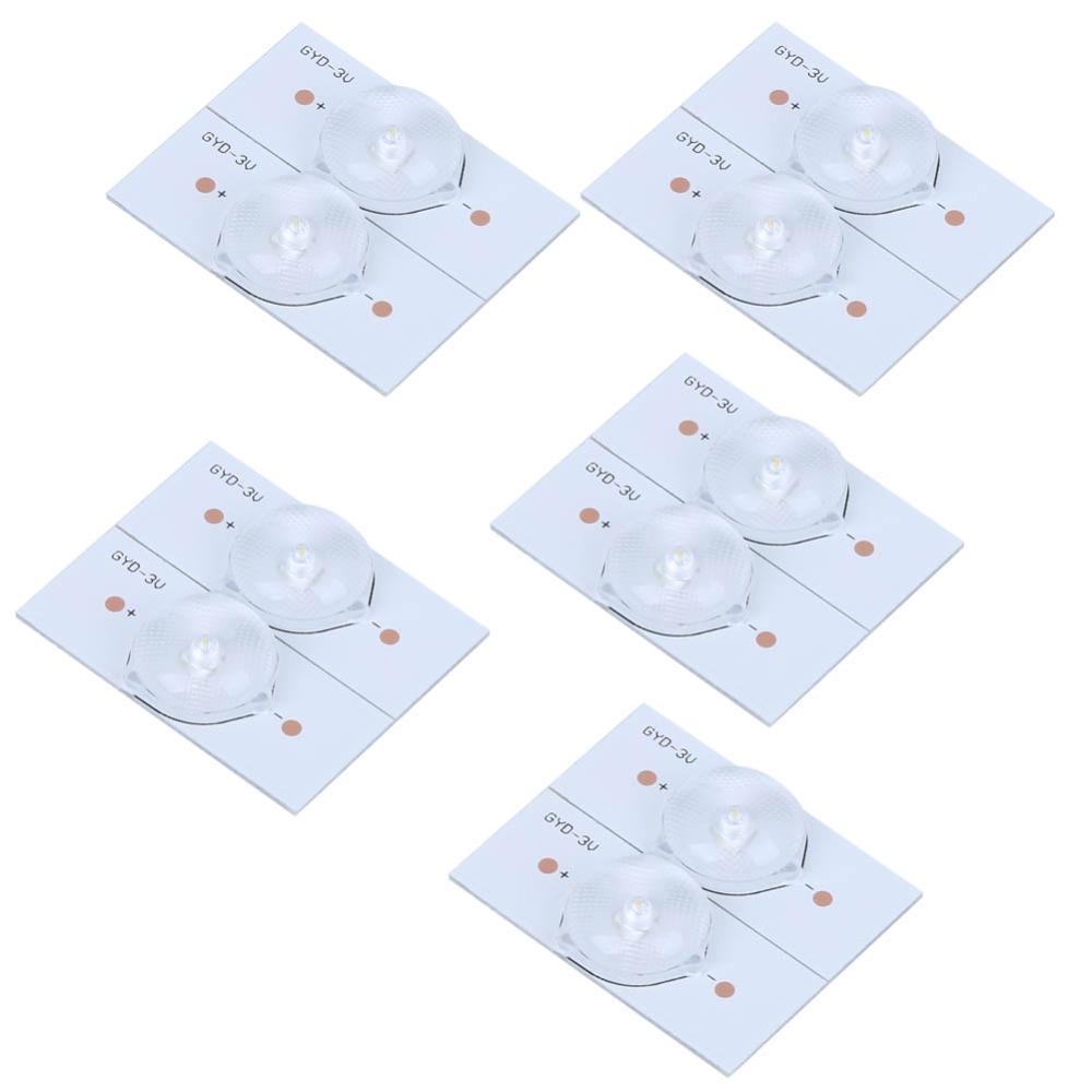 20 PCS 3V SMD Lamp Beads Fiberglass Board SMD LED Lens Replacement Parts Light Bead Strip Lights