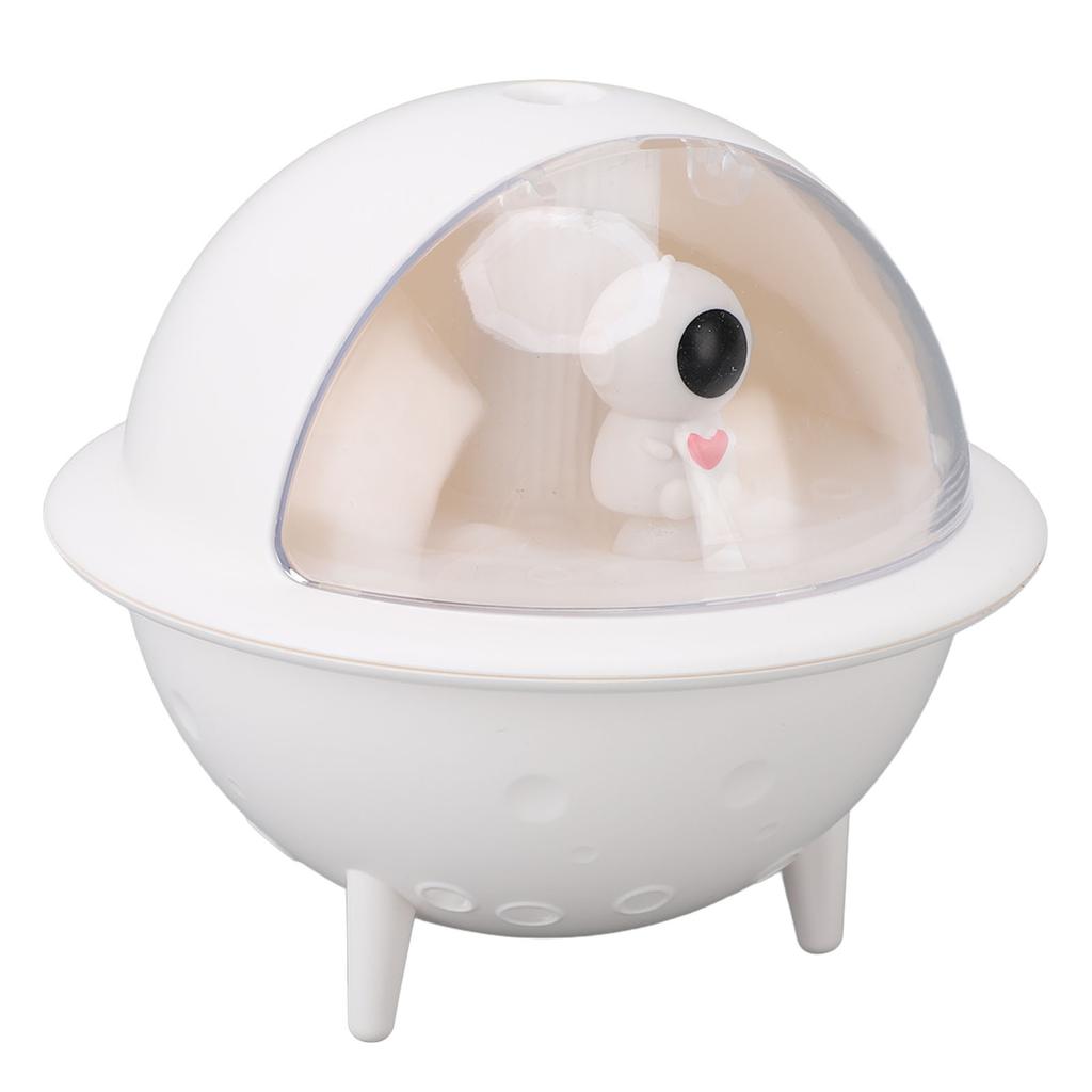 Bordluftfukter Bærbar Stor Tåkeutgang med Fargerikt Lys Hvit 350ml Mini Luftfukter for