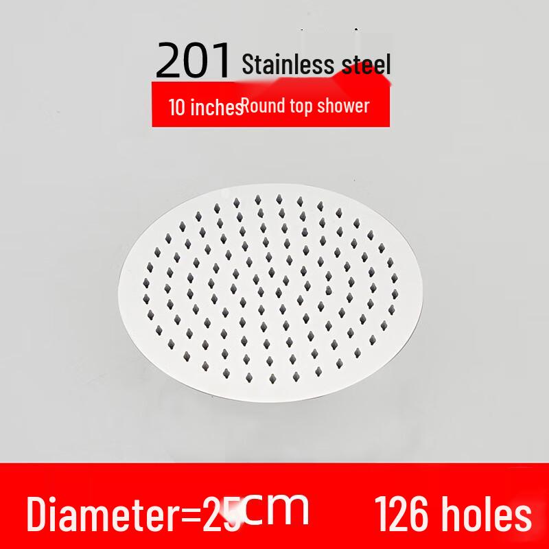 MDNG 10-inch Round Stainless Steel Rain Shower Head