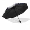 1pc Cool Cat Headphones Pattern Automatic 3-Fold Umbrella, 8 Iron Frames, High-Value Folding Umbrella, Suitable for Office, Travel and Outdoor Ad