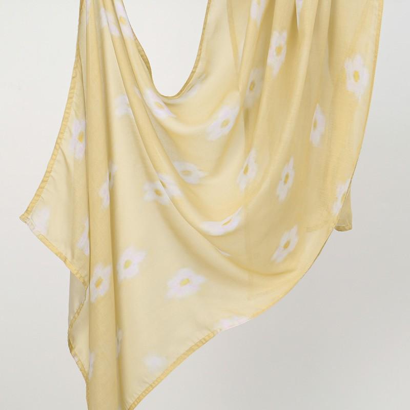 Ins Style Printed Thin Gauze Scarf Personalized All-match Sunscreen Large Shawl Long Women's Headscarf