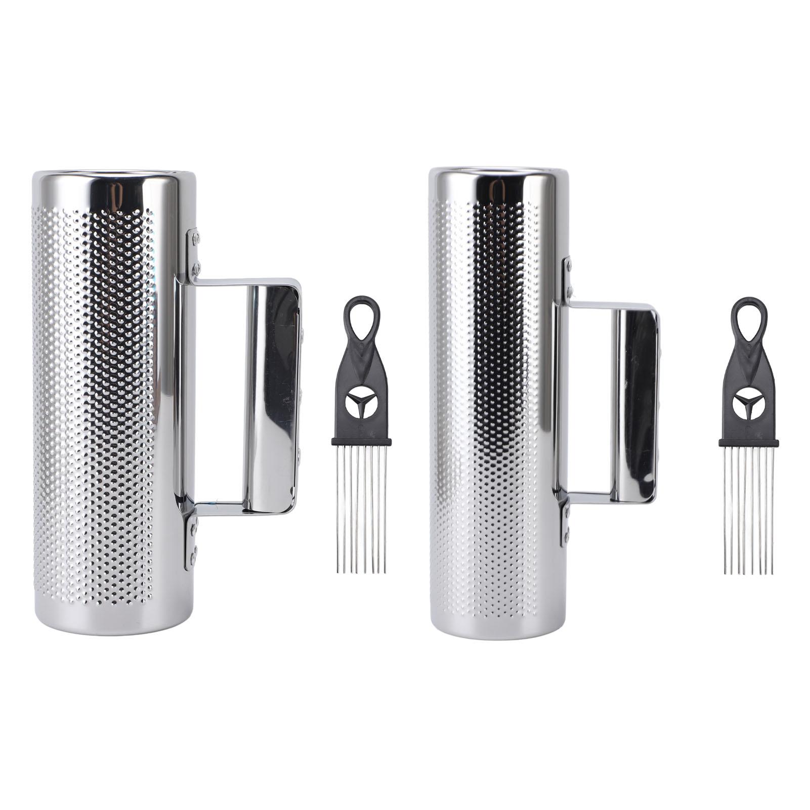 

Metal Guiro Shaker with Scraper Stainless Steel Handheld Guiro Percussion Musical Instrument for Jaz 3x10 Inch