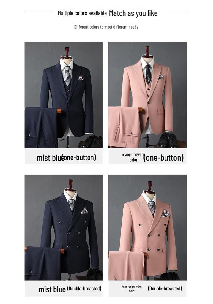 Herren Slim-Fit Dreiteiler: Trendige Business- und Hochzeitsmode.