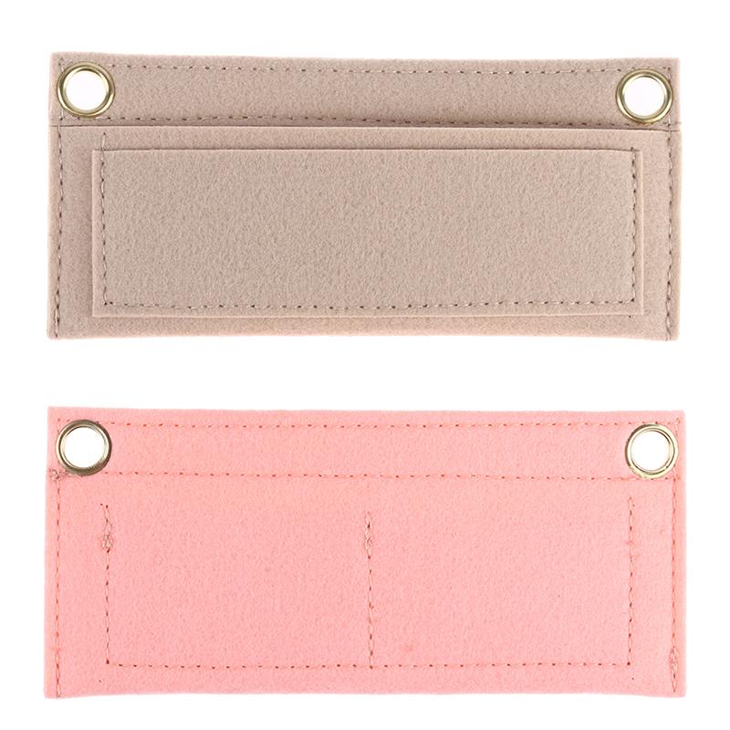 Felt Wallet Bag Liner into Crossbody Handbag Inner Cosmetic Monogram Insert With Shoulder Strap Holes