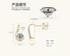 Silvere Glam Korean Version 6-character Note Moissanite Ear Studs With A High-end Design S925 Silver Ear Accessory