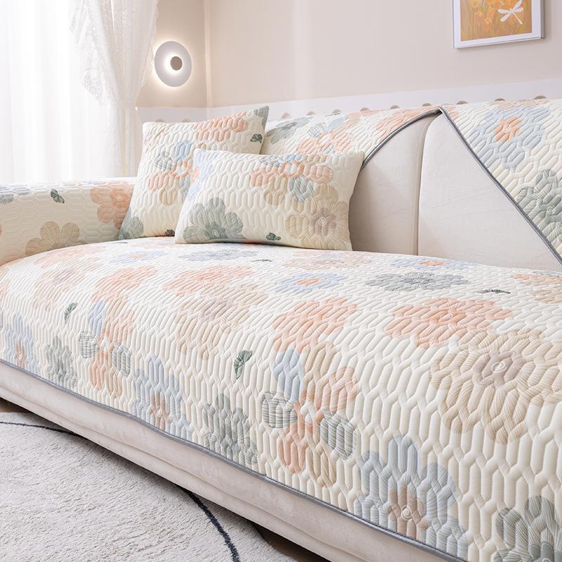 Sofa Cushion Summer Ice Silk Mat Non-Slip Mat Cool Summer Sofa Cover Cover Cloth