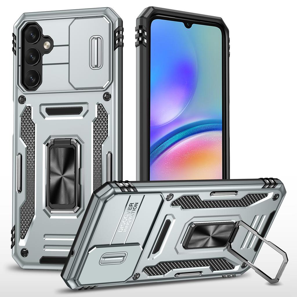 Armor Series For Samsung Galaxy A05s 4G Case Slide Lens Shield PC+TPU Anti-fall Phone Cover