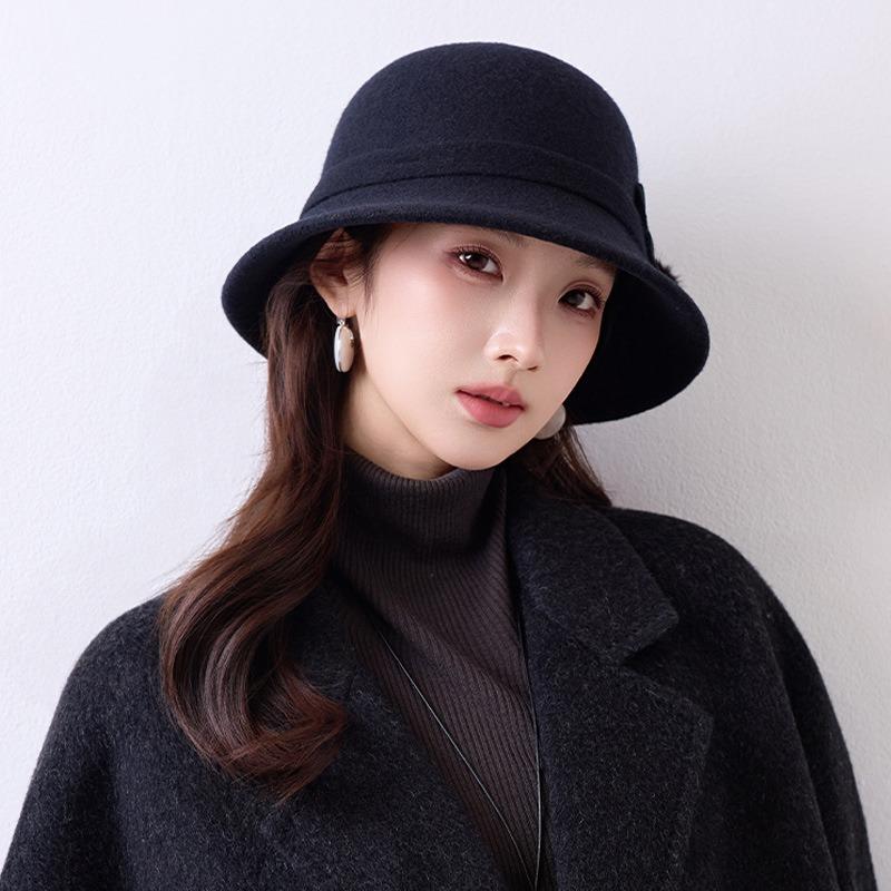 Women S Large Head Size Winter Autumn Warm Wool Blend Bucket Hat