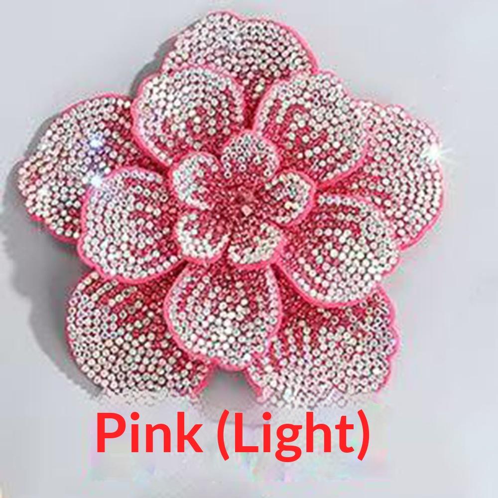 Factory Hot Sale Shoes Flower Three-layer Cloth Fabric Patch Flower Rhinestone Handmade DIY Clothing Bag Accessories