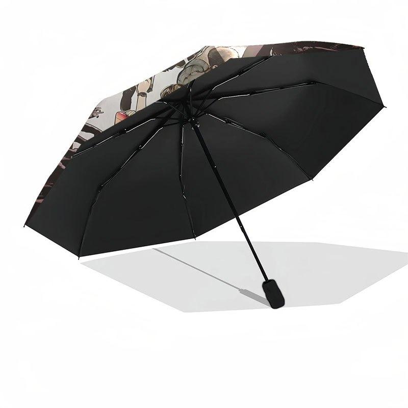 1pc Resident Evil- Automatic Opening/Closing Umbrella with Convenient Three-Fold Design, 8 Iron Ribs - for Outdoor Daily Use, Travel A07