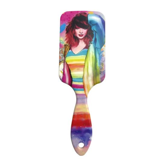 

Расческа с принтом мультяшного певца, мягкая щетина, массаж кожи головы, портативная антистатическая расческа с воздушной подушкой, для мужчин и женщин, инструменты для укладки волос, распутывания, музыка