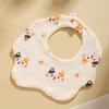 Breathable & Absorbent Burp Cloths Cute & Functional Baby Bibs Lovely Pattern Newborns Bibs Cotton Bibs for Infants Gift