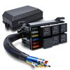 12V 24V 2 3 4 6 11Way Relay Box Fuse Relay Box with 4P 5P Relays 12V 24V Automotive Universal Fuse Panel For Automobiles Ships Relays 5