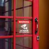 High-Quality 24-Hour CCTV Surveillance Warning Vinyl Sticker