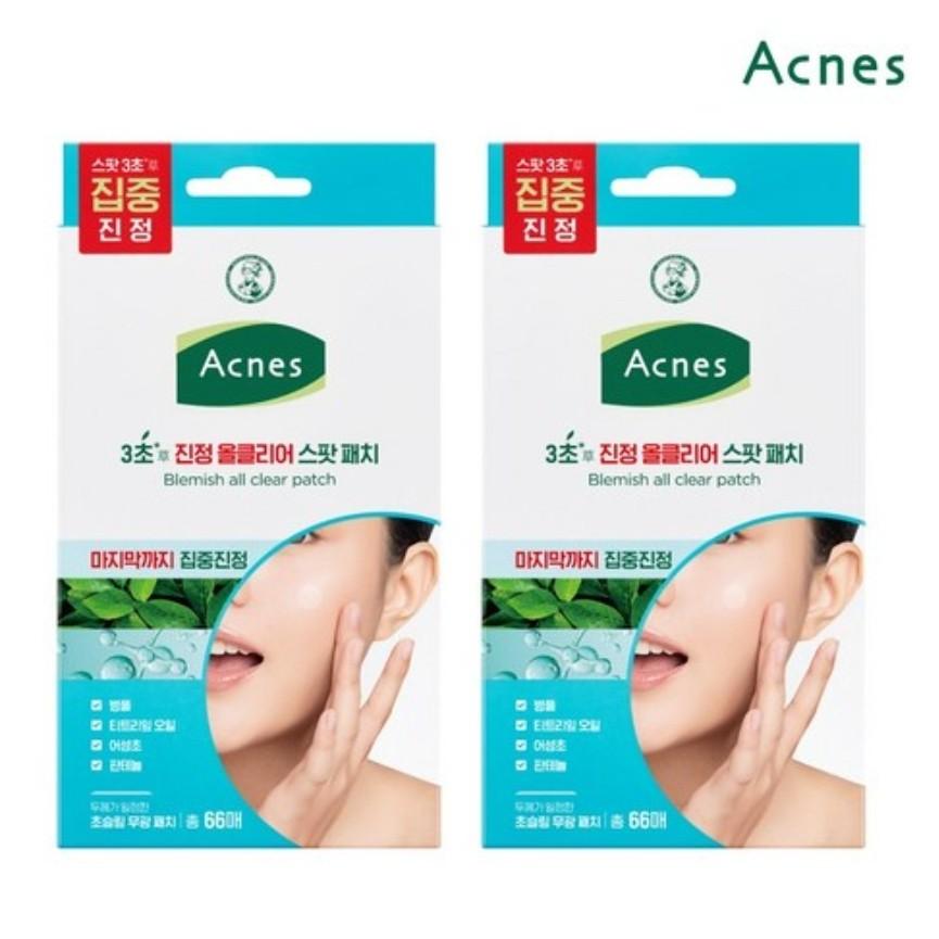 [Acnes] 3 Sec Calming All Clear Spot Patch (8mm x 24p + 10mm x 42p Set, 66 patches)