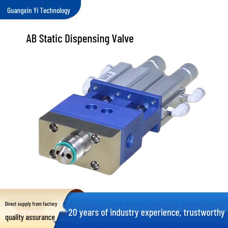 Adjustable High-Precision Pneumatic AB Glue Dispensing Valve with Back-Suction Double Cylinder 1:1 Dual-Liquid Dispensing Valve