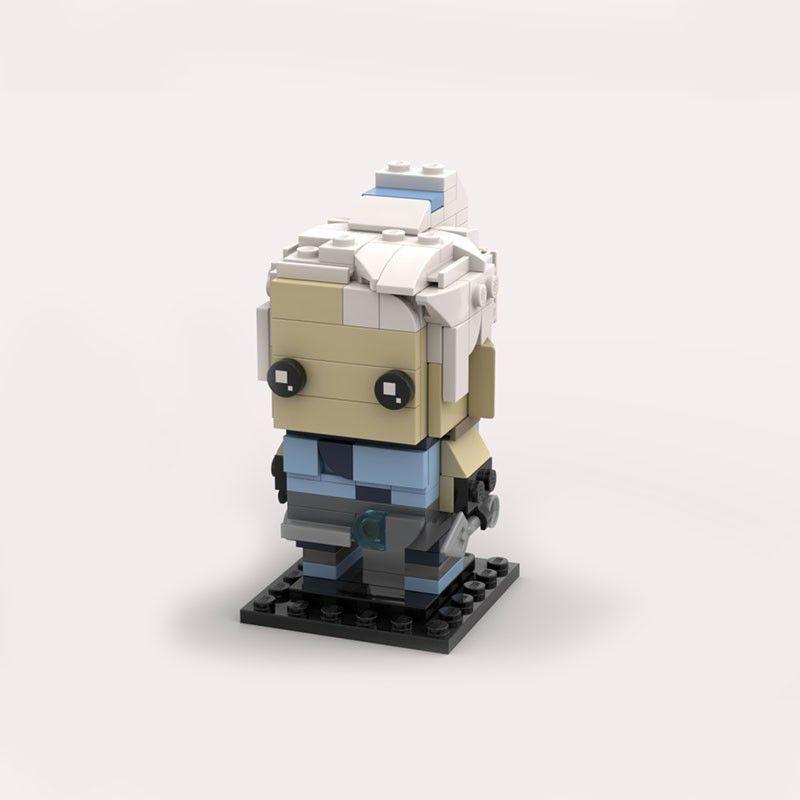 MOC Fearless ContractValorant Assembled Building Blocks Square Head Doll Children's Building Blocks Toy