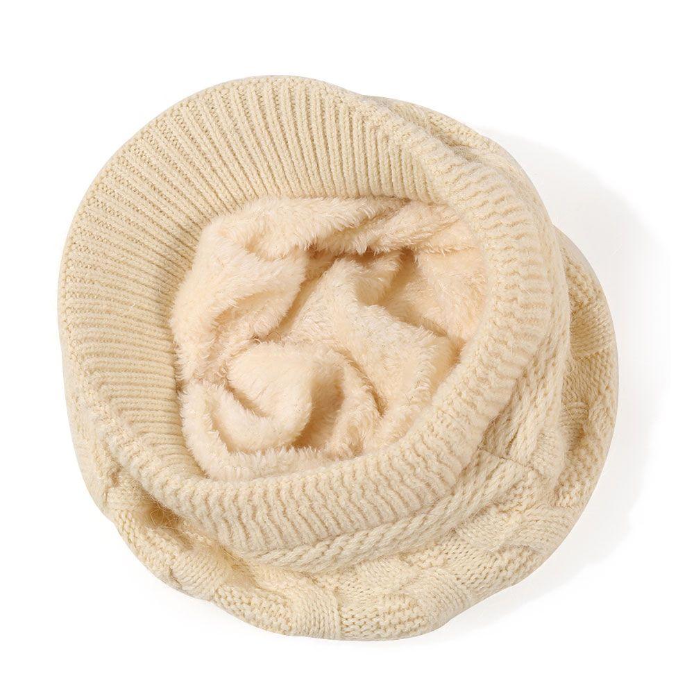 Women Thicken Rabbit Hair Peaked Hat Beret Hat Knitted Beanie Cap