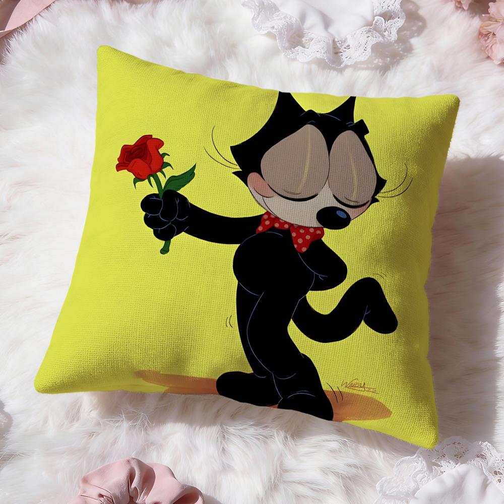 cute f-Felix the Cat Cushion Cover Premium Comfort Reversible Pillow Cove -Two in One Design for Any Room & Car Interior