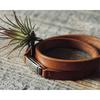 Bell Label Double-Row Leather Bracelet (Dark Brown/Medium/Magnetic Closure) Made in Japan, Cowhide Leather Bangle for Women/Italian Buttero