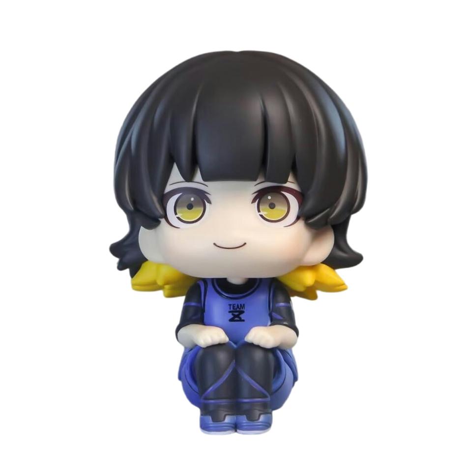 12cm BLUE LOCK Anime Figure Isagi Yoichi Feng Lehui Q Version Action Figure Statue Collection Ornaments PVC Model DOLL Gift Toys