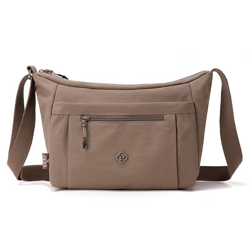 Borsa a tracolla in nylon impermeabile, grande capacità, borsa a spalla casual da donna