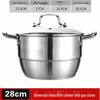 Versatile Stainless Steel Pot: Steamer, Soup, and Stew Pot for Gas and Induction Stoves
