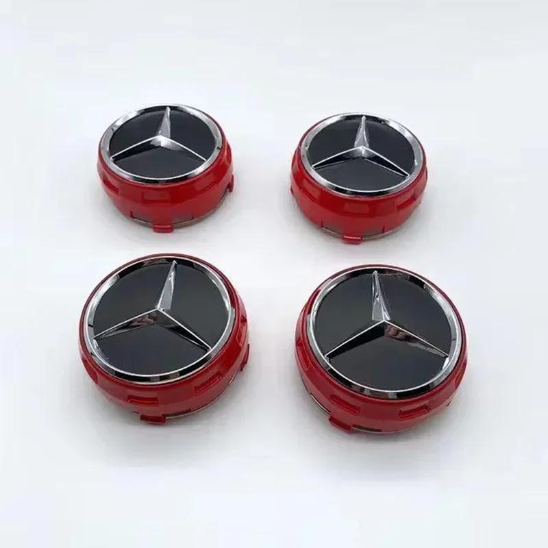 C200 E200 For Mercedes Benz 4PCS 75mm NEW Car Wheel Center Hub Caps Cover for Mercedes Benz B/C/E/S Class A Class C200L GLC GLK