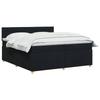Box Spring Bed with Mattress Black 200 x 200 cm Fabric
