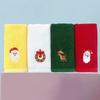 Bathroom Towel Set 100% Cotton Absorbent Microfiber Christmas Tree Santa Embroidery Face Towels Bath Towel Xmas Gifts