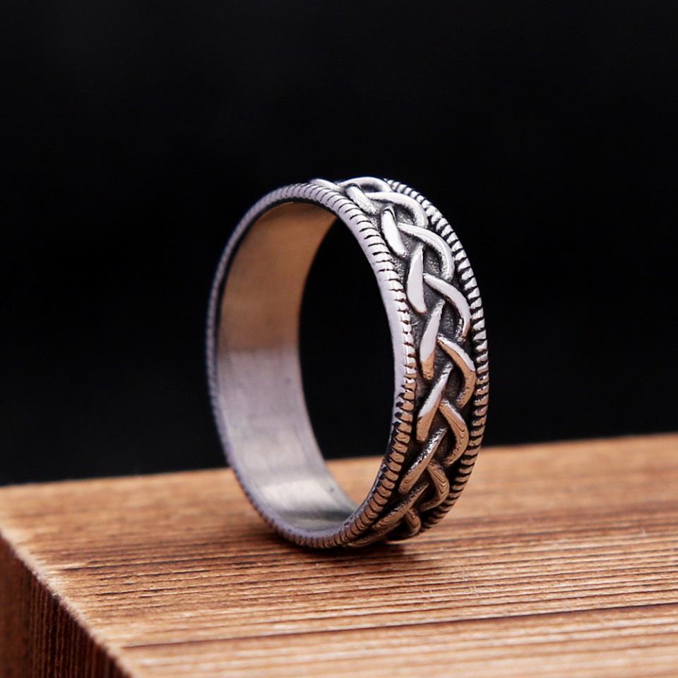 Vintage Viking Celtic Knot Ring 316L Stainless Steel For Men Women Punk Fashion Nordic Amulet Jewelry