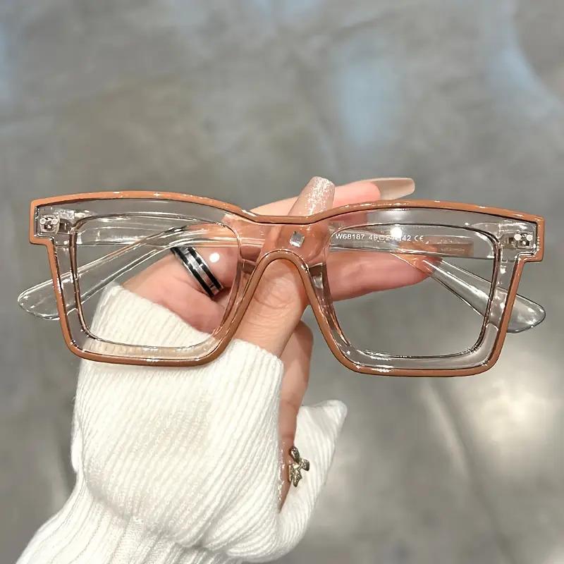 Anime Square Clear Lens Glasses Candy Color Cosplay Costume Decorative Glasses Computer Spectacles For Women Men